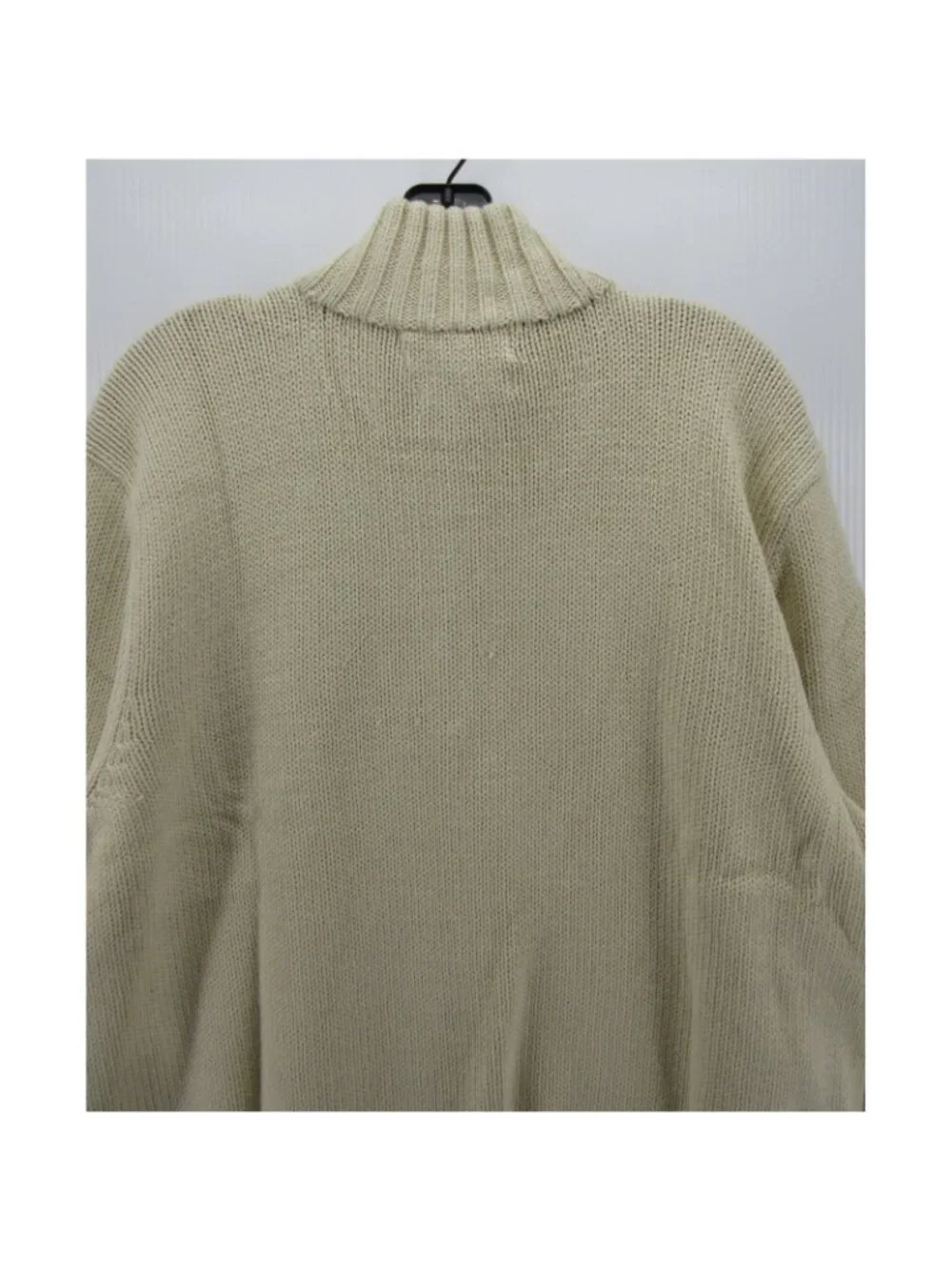 Polo Ralph Lauren Sweater 2XB Big Cream 1/4 Zip Pullover Chunky Knit